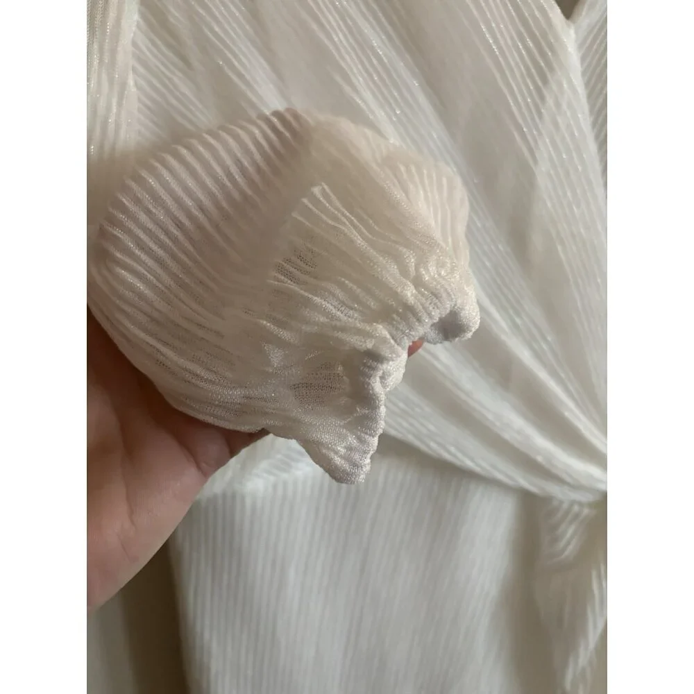 Baltic Born Devlyn Pleated Ivory Dress Maxi Women's Size Small NEW Wedding - Picture 5 of 16